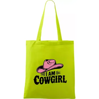 Iam cowgirl klobouk - Taška bavlněná - 42 x 38 cm ( Limetková )