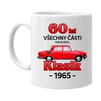 Žertovný předmět 60 let - všechny části originál - Klasik 1965 - hrnek s potiskem- Tričkový.cz