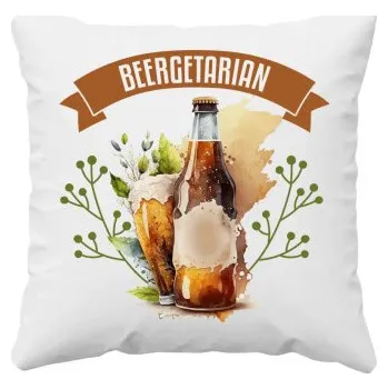 Žertovný předmět Beergetarian - polštář s potiskem- Tričkový.cz