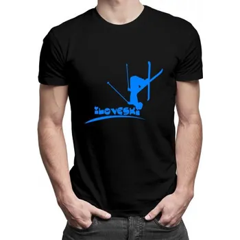 Žertovný předmět I Love SKI - pánské tričko s potiskem- Tričkový.cz