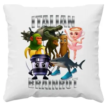 Žertovný předmět Italian Brainrot v2 - polštář s potiskem- Tričkový.cz