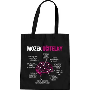 Žertovný předmět Mozek učitelky - taška s potiskem- Tričkový.cz