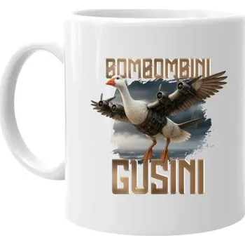 Žertovný předmět Bombombini Gusini - Italian Brainrot - hrnek s potiskem- Tričkový.cz