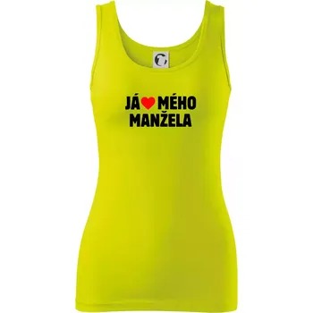 Já miluju svého manžela - Dámské tílko - S ( Limetková )