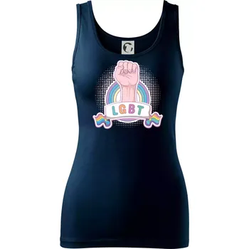 Dámské tričko LGBT ruka - Dámské tílko - XL ( Námořní modrá (téměř černá) )
