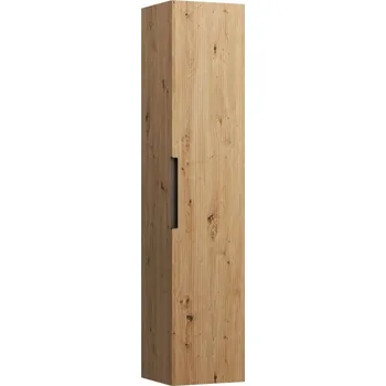 Koupelnový nábytek Juna - vysoká skříňka, 1 dvířka, závěsy dveří vpravo, divoký dub H4116521092671