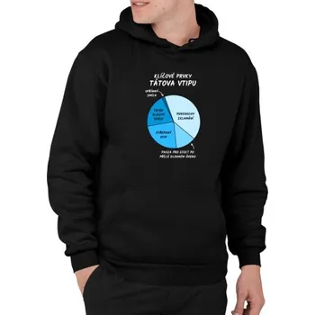 Žertovný předmět Klíčové prvky tátova vtipu - pánská mikina s potiskem- Tričkový.cz