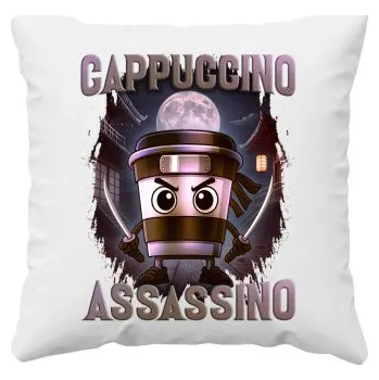 Žertovný předmět Cappuccino Assassino V2 - Italian Brainrot - polštář s potiskem- Tričkový.cz