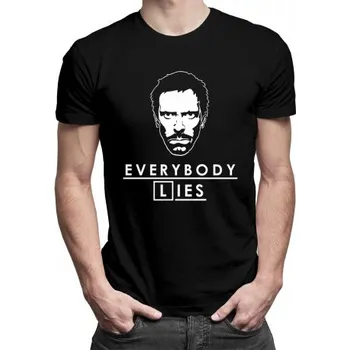 Žertovný předmět Everybody lies - House - pánské tričko s potiskem- Tričkový.cz