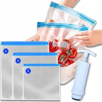 Dóza na potraviny Hermetické vakuové sáčky na potraviny 26x34cm 10 ks + pumpička