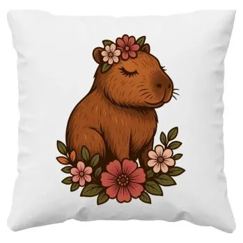 Žertovný předmět Tričkový.cz - Paní Kapybara - polštář s potiskem