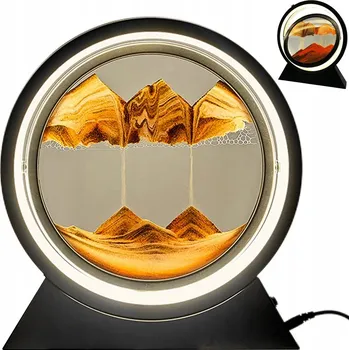 Lampička Stolní lampa černá LED s pohyblivým pískem moderní