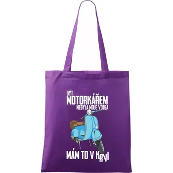 Být motorkářem nebyla moje volba skútr - Taška bavlněná - 42 x 38 cm ( Fialová )