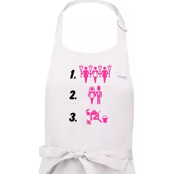 Kuchyňská zástěra Před a po žena - Pánská zástěra na vaření - Univerzální velikost ( Bílá )