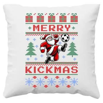Žertovný předmět Merry Kickmas - polštář s potiskem- Tričkový.cz