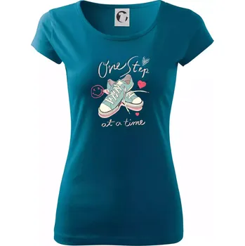 Dámské tričko Pastel Sneaker - Dámské triko Pure - S ( Petrolejová )