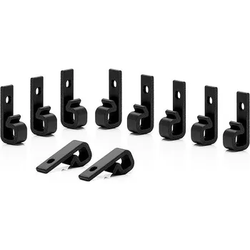 Vánoční dekorace DLTECH Sada černých háčků pro uchycení světelného řetězu - 100 ks