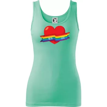 Dámské tričko LGBT with love - Dámské tílko - XS ( Mátová )