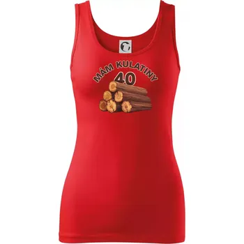 Dámské oblečení Mám kulatiny 40 - Dámské tílko - S ( Červená )