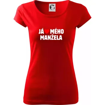 Dámské oblečení Já miluju svého manžela - Dámské triko Pure - 3XL ( Červená )
