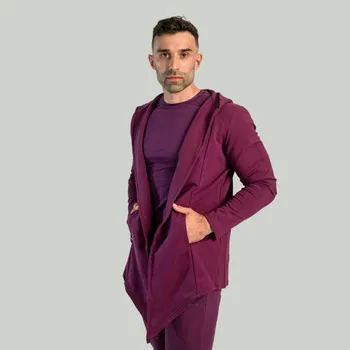 Pánská mikina Kardigan Hoodie Plum - STRIX Barva: plum, Velikost: L