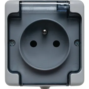 Elektrická zásuvka Elektrická Zásuvka hermetická KOS šedá