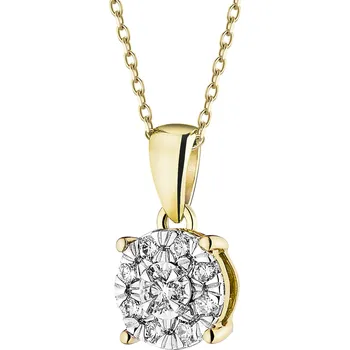 Přívěsek Přívěsek ze žlutého a bílého zlata s brilianty - 0,12 ct - ryzost 585 - 151.349