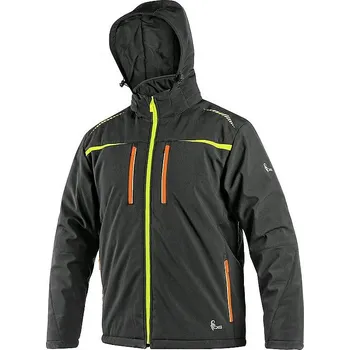 Pánská softshellová bunda NORFOLK bunda černá zimní HV žluto/oranžové doplňk