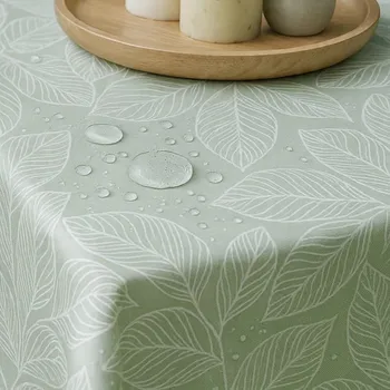 ubrus UBRUS PLAMOODOLNÝ NA STŮL ZELENÝ 140x200 HLADKÝ VODĚODOLNÝ DEKORATIVNÍ