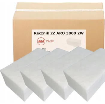 Papírový ručník PAPÍROVÉ RUČNÍKY SKLÁDANÉ ZZ ARO 23x23CM BÍLÉ DO ZÁSOBNÍKU 2 VRSTVY CELULÓZA