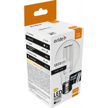 Žárovka Avide Lighting Avide LED White Filament Globe 10.5W E27 WW