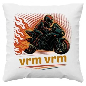 Žertovný předmět vrm, vrm - motorka - polštář s potiskem- Tričkový.cz