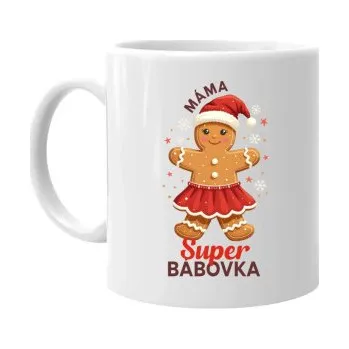 Žertovný předmět Máma - super bábovka - hrnek s potiskem- Tričkový.cz