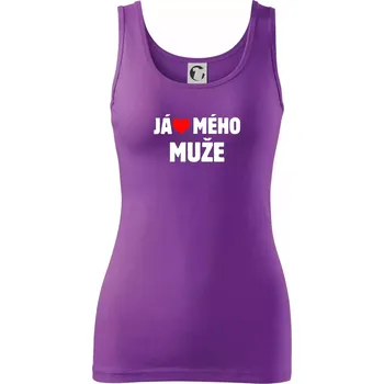 Dámské tričko Já miluju svého muže - Dámské tílko - XL ( Fialová )