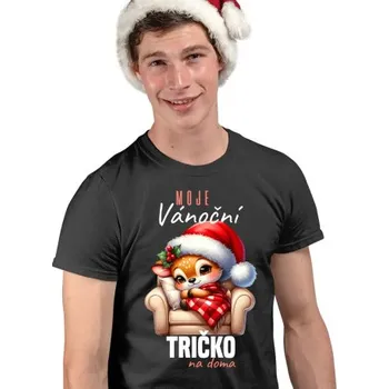 Žertovný předmět Tričkový.cz - Moje vánoční tričko na doma - pánské tričko s potiskem