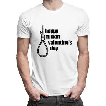 Žertovný předmět Happy fuckin valentine's day - pánské tričko s potiskem- Tričkový.cz