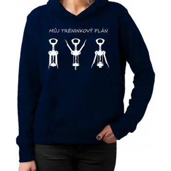 Žertovný předmět Můj tréninkový plán - dámská mikina s potiskem- Tričkový.cz