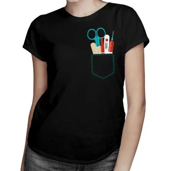 Žertovný předmět Kapsa sestřičky - dámské tričko s potiskem- Tričkový.cz