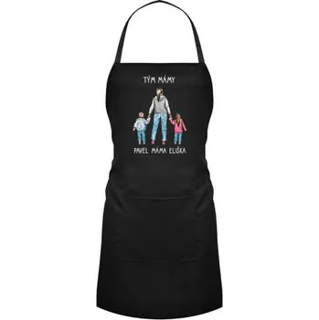 Žertovný předmět Tým mámy - zástěra - personalizovaný produkt- Tričkový.cz