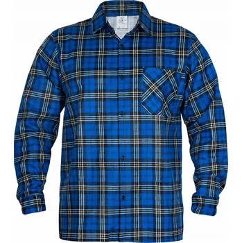 Pánská košile KOSZULA FLANELOWA KRATA NIEBIESKA VEL. XXL