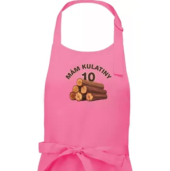 Kuchyňská zástěra Mám kulatiny 10 - Dámská zástěra na vaření - Univerzální velikost ( Růžová )