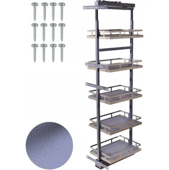 Šatní skříň Vysoký cargo výsuvný koš midi 20 s plným dnem a dotahováním, 156-191 cm, pro skříň s 5 polic TMY