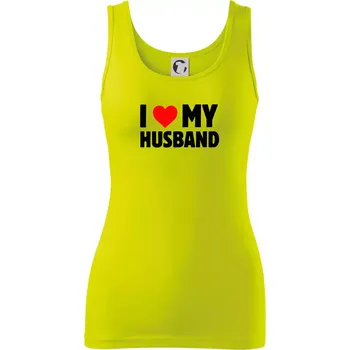 I love my husband - Dámské tílko - S ( Limetková )