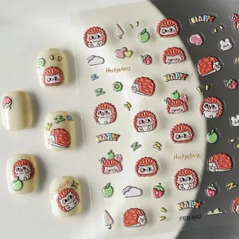 samolepka Samolepky na nehty Samolepící konvexní vzory - Pohádky, Ježek, Ježek