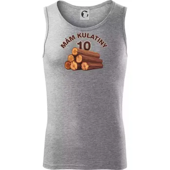 Mám kulatiny 10 - Tílko pánské Core - XL ( Tmavě šedý melír )