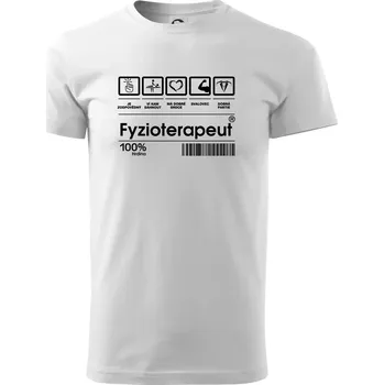 Čárový kód - Fyzioterapeut - Triko extra velké (5-8XL) - 7XL ( Bílá )