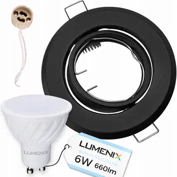 Žárovka Stropní zapuštěné svítidlo Lumenix 6 W GU10 černé