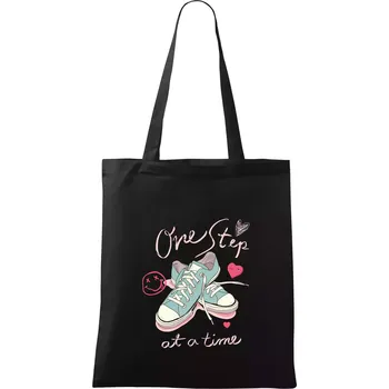 Nákupní taška Pastel Sneaker - Taška bavlněná - 42 x 38 cm ( Černá )