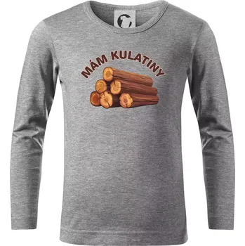 Chlapecké tričko Mám kulatiny bez věku - Triko dětské Long Sleeve - 122 cm/6 let ( Tmavě šedý melír )