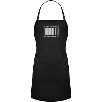 Žertovný předmět Změna kódu prvního čísla na "5" - zástěra- Tričkový.cz